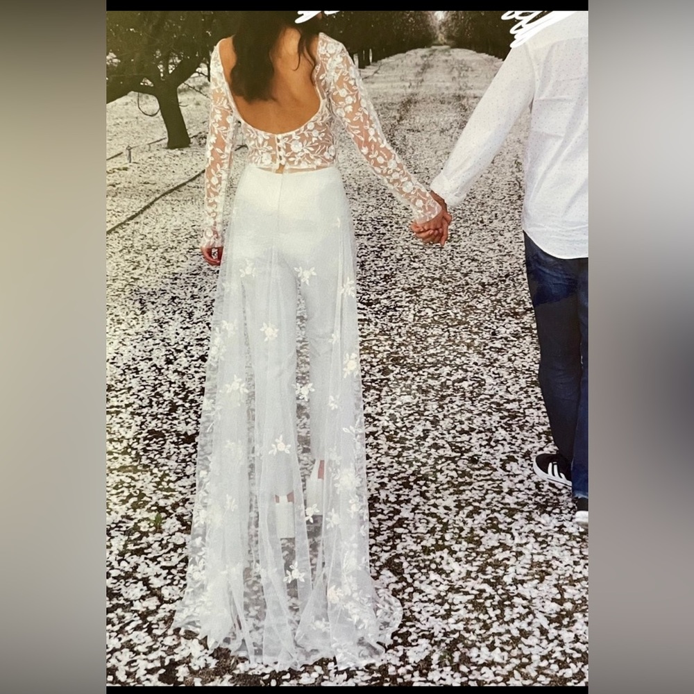 Wedding Dress EUC Jumpsuit bridal shower bride dress set
